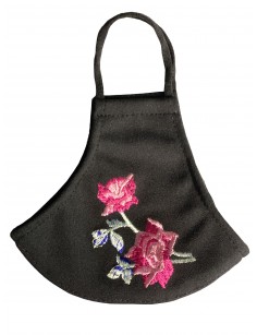 Rose embroidered protective mask